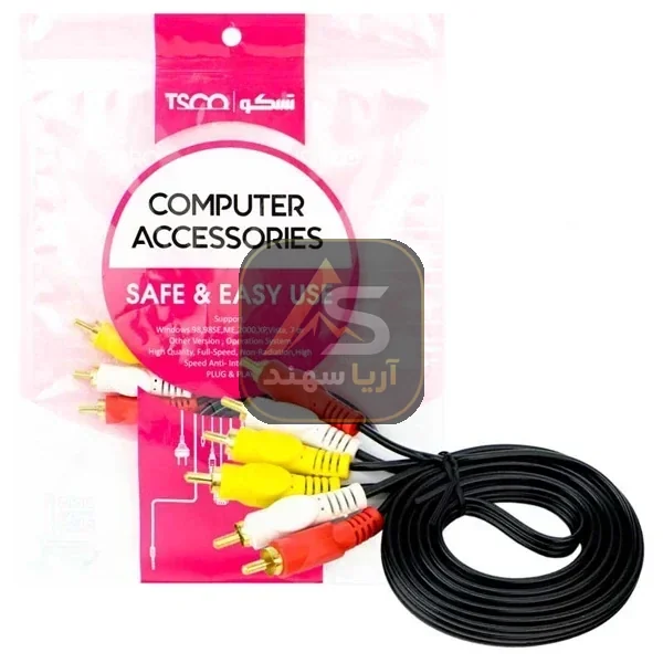 کابل تبدیل 3 به 3 RCA تسکو مدل TC 12 طول 1.5 متر - فروشگاه آریا سهند
