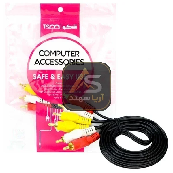 کابل تبدیل 3 به 3 RCA تسکو مدل TC 12 طول 1.5 متر