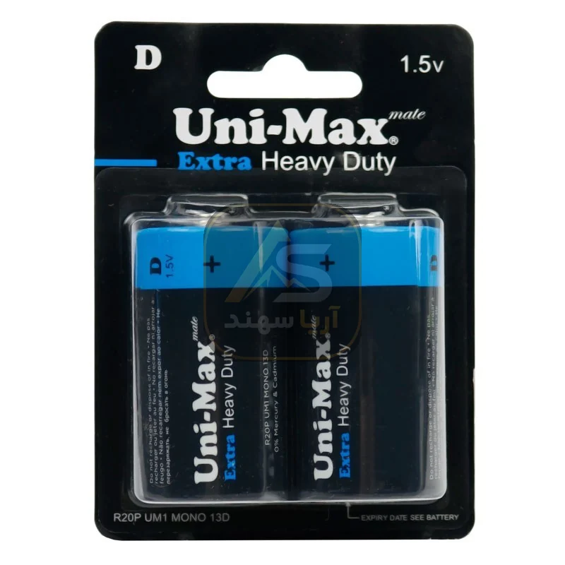 باتری قلمی بزرگ 2عددی Uni Max مدل Extra Heavy Duty