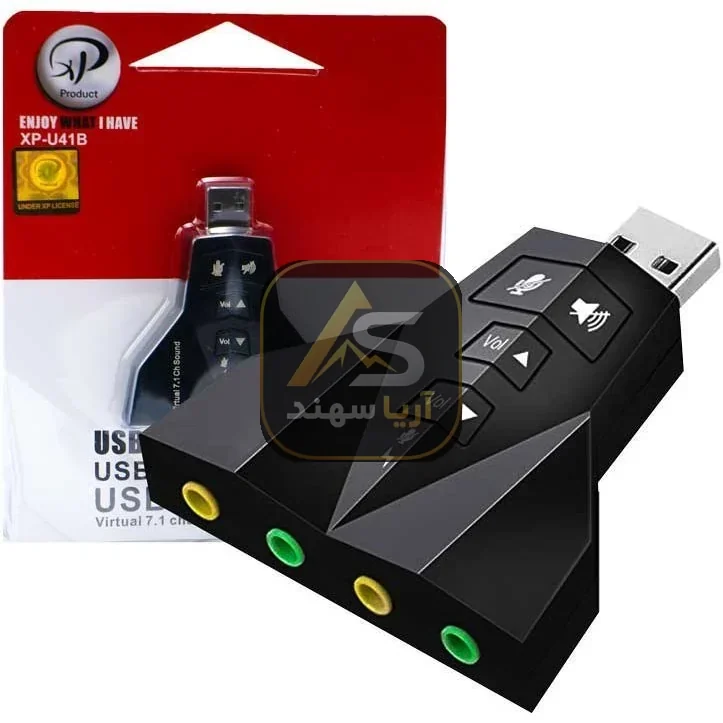 کارت صدا ایکس پی-پروداکت مدل XP-U41B ولوم دار ۴ کانال